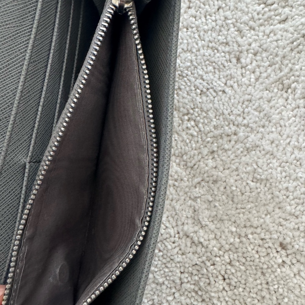 Prada Saffiano Leather Gray Wallet - Picture 9 of 16
